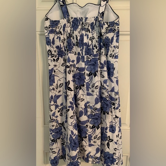 Floral Garden Sundress with Full Skirt and Adjustable Straps. - Picture 2 of 13